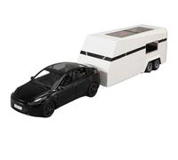 EXYFRUX Die Casting 1:24 For Tesla Model Y/X/S RV Simulation Alloy Car Model Sound And Light Fully Open Door Miniature Vehicle Model Collection Presents Decoration(Model Y black)