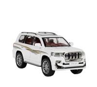 EXYFRUX Die Casting 1:24 For Toyota Prado Land Cruiser Series Alloy Simulation Car Model Sound And Light Pull-back Miniature Model Collection Presents Decoration(1:24 Prado White)