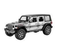 EXYFRUX Die Casting 1:32 1:22 For Jeep Wrangler Rubicon Simulation Alloy Car Model Sound And Light Fully Open Door Miniature Vehicle Model Presents Decoration(1:22 Wrangler Gray)