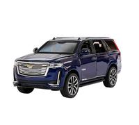 EXYFRUX Die Casting 1:32 For Cadillac Escalade Classic Luxury SUV Alloy Car Model Simulation Fully Open Door Pull-back Vehicle Model Collection Presents Decoration(Blue)