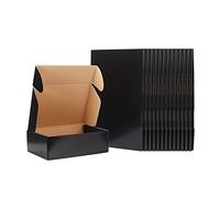 EXYGLO 12x9x4 shipping Boxes 20 Pack, 305x229x102 mm Black Gift Boxes for Packaging, Medium Cardboard Postal Box Mailers for Posting Mailing Small Business