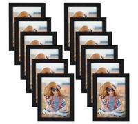 EXYGLO Black 7x5 Photo Frames Set of 12, Multiple Picture Frame 5x7 with PS Surface, 5x7 Photo Frame for Wall & Tabletop Display
