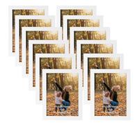 EXYGLO White 8x6 Photo Frame Set of 12, Multiple 8x6 Picture Frames with PS Surface, 6x8 Photo Frame for Wall & Tabletop Display