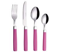 EXZACT 16 Piece Pink Cutlery Set Stainless Steel Flatware for 4 People