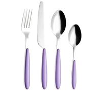 EXZACT 16pcs Cutlery Set Stainless Steel Dinnerware Serves 4 Lilac