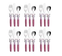 EXZACT 18pcs Children’s Cutlery Set Stainless Steel 24m+ Rabbit