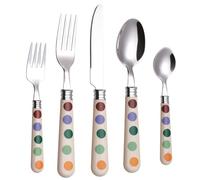 EXZACT 20 Piece Polka Dot Cutlery Set Stainless Steel Service for 4