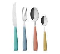 EXZACT 24 Piece Coloured Flatware Set Stainless Steel Flatware Mix Coloured