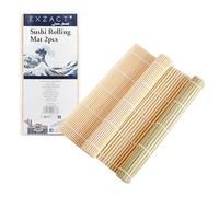 EXZACT 2pcs Sushi Rolling Mats Bamboo Makisu Maker for Homemade Rolls Set