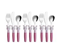 EXZACT 9pcs Children’s Cutlery Set Stainless Steel 24m+ Rabbit