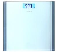 EXZACT Bathroom Scale Digital, Electronic Body Scale - Max.150kg - Switch between kgs/stones/lbs - High Precision, Backlight LCD Display (White)
