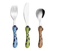 EXZACT Children Cutlery 3 pcs Stainless Steel Kids Giraffe 24M+