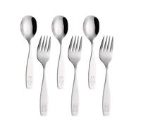 Exzact Children Cutlery 6pcs Stainless Steel Fork Spoon 24M+