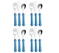 EXZACT Children Cutlery 6pcs Stainless Steel Kid Caterpillar 24M+