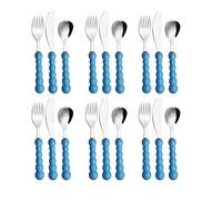 EXZACT Children Cutlery 6pcs Stainless Steel Kid Caterpillar 24M+