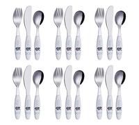 EXZACT Children Cutlery 6pcs Stainless Steel Kid Toddler Elephant