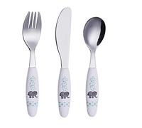 EXZACT Children Cutlery 6pcs Stainless Steel Kid Toddler Elephant