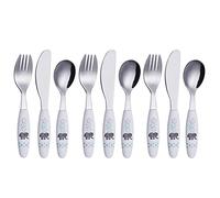 EXZACT Children Cutlery 6pcs Stainless Steel Kid Toddler Elephant