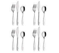 Exzact Children Cutlery Set 12pcs Stainless Steel Kids Toddler 24M+