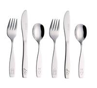 Exzact Children Cutlery Set 6pcs Stainless Steel Kids Toddler 24M+