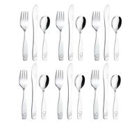 Exzact Childrens Cutlery18pcs Stainless Steel Kids Silverware/Toddler Utensils/Flatware - 6 x Forks, 6 x Safe Dinner Knives, 6 x Dinner Spoons (Ocean x 18)