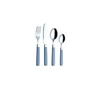 EXZACT Cutlery Set 16pcs Stainless Steel - Coloured Handles - 4 x Forks, 4 x Knives, 4 x Table Spoons, 4 x Tea Spoons - WF23 Grey