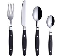 EXZACT Cutlery Set 24pcs Stainless Steel - with Rivet Craft Handles