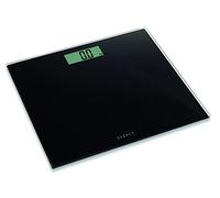 EXZACT Digital Bathroom Scale/Electronic Weighing Scale, Max. 150 kg / 330 lb Switch Between Metric & Imperial Units, Tempered Glass Black