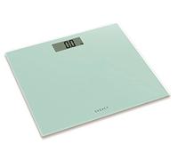 EXZACT Digital Bathroom Scale/Electronic Weighing Scale - Ultra Slim 1.7 CM Thickness -150 kg / 330 lb - Colour Glass Platform (White)