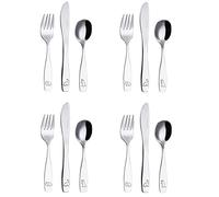 Exzact Kids Children Cutlery 12pcs Stainless Steel Dinosaurs