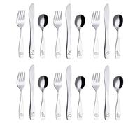 Exzact Kids Children Cutlery 18pcs Stainless Steel Dinosaurs