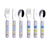 EXZACT Kids Cutlery Set 6 Piece Stainless Steel Toddler Dinnerware 18/10
