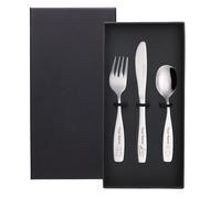 Exzact Personalised Children's Cutlery 3pcs Kids Name Lazer Engraved