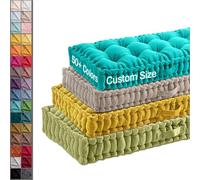 EXZFW Custom Bench Cushion, Garden Bench Cushion 2/3 Seater, Dining Bench Seat Pads, Bench Seat Cushion, Window Seat Cushion, Kitchen Bench Cushion For Corner Bench/Sofa/Patio/Garden,Thickness 10cm