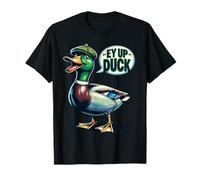 Ey Up Duck Derbyshire Pride - Cute Mallard with Flat Cap T-Shirt
