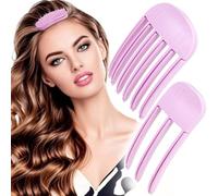 EYBDYB 2PCS Hair Volume Clips for Bangs & Root Lifting - No-Crease Styling Clips for Fluffy, Voluminous Hair - Easy Hair Styling Tool for All Hair Types (Pink)