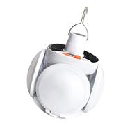 Eyccier 1PC Folding Bulb Solar Light White Charging LED Camping Solar Folding Football Bulb 300W Rechargeable Waterproof Emergency USB Garden Bright Lamp