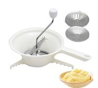 Eyccier Food Mill, Food Mill for Canning with 3 Grinding Discs Plastic Food Grinders Manual Hand Rustproof Food Mill for Tomato Sauce, Applesauce, Cheese, Salad, Vegetable, Fruit