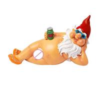 Eyccier Gnomes Statue Miniature Garden Decoration Ornament Mini Gnomes Figurines Outdoor Micro Landscape Decoration Naked Dwarf for Gift House Yard Lawn Patio Style1