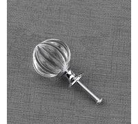 EYCFSJ Crystal Drawer Handles 4Pcs 30Mm Crystal Glass Pumpkin Knobs Cupboard Pulls Drawer Knobs Kitchen Cabinet Handles Furniture Handle Hardware Silver