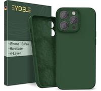 EYDELE Quadruple Protection for iPhone 13 Pro - Hardcase | Microfiber Lining | Silicone Coating & Anti Fingerprints - Shockproof Case in Fir green