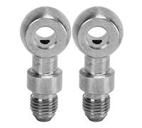 Eye Banjo Adapter Fitting, Stainless Steel Straight Brake Hose Connector with 8mm Inner Diameter, an 4 Brake Line Fitting for Automotive Brake System Repair