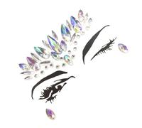 Eye Body Face Bling Rhinestone Self Adhesive Stickers Geometric Eyebrow Jewelry DIY Nail Women Costume Party Makeup White