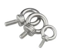 Eye Bolt 1-2Pcs M4 M5 M6 M8 M10 M12 304 Stainless Steel Lifting Eye Nuts/Screw Ring Eyebolt Hooking Nut Screws(Lifting Eye Screws,M4 (2pcs))