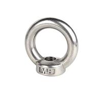 Eye Bolt 304 Stainless Steel Lifting Eye Nuts/Screw Ring Eyebolt Hooking Nut Screws M4 M5 M6 M8 M10 M12(Eye Nut,M8 x2pcs)
