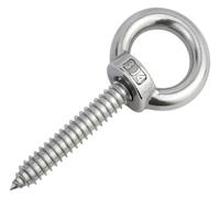 Eye bolt， Bolts M4M5M6M8M10M12M16 304 Stainless Steel Hanger Ring Self-tapping Screws With Round Hooks Self-drilling Sheep's Type Wood Bolt 2pcs(M4,20mm(0.79in))