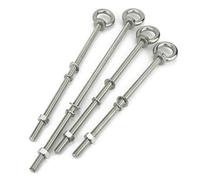 Eye bolt， lifting eye bolt nut 1pcs- 14 Pcs Lifting Eye Nuts M5 M6 M8 Nut Screw 304 Stainless Steel Bolt Fisheye Slip Hole Eyebolt durable(M5x80mm)