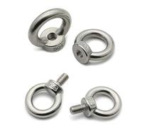 Eye Bolt,Ring Screws,304 Stainless Steel Lifting Nuts Pack Of 4 Multiple Sizes(M5)