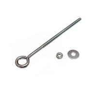 EYE BOLT WITH NUTS AND WASHERS M6 6MM X 150MM BZP WEATHERPROOF (pack 10)