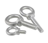 Eye Bolts 1/2/5pcs Carbon Steel Eye Bolt Marine Lifting Eye Screws Ring Loop Hole For Cable Rope Eyebolt M6 M8 M10 M12 M14 M16 M18 M20 Eye Bolt(Silvery(5pcs),M8x20mm)